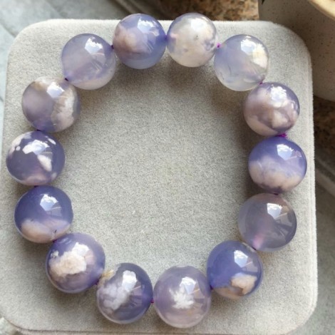 Blossom Agate Bracelet (purple tone)